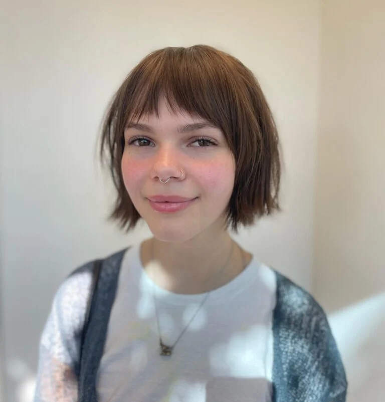 Blunt Bob Shag with Baby Bangs