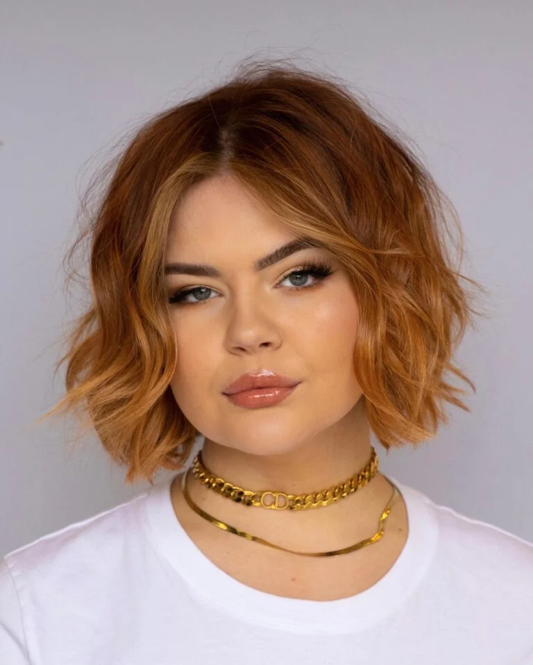 Choppy Shaggy Bob with Subtle Waves