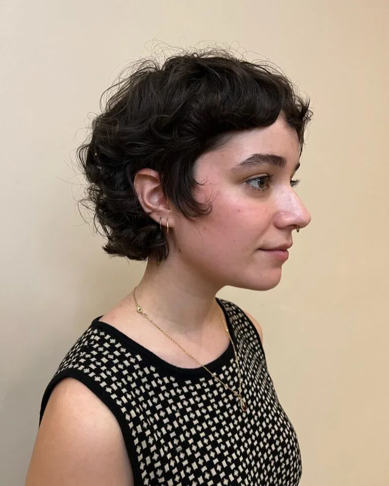 Curly Shag Bob with Soft Layers