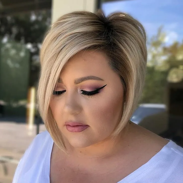 Polished Stacked Bob with Side Part