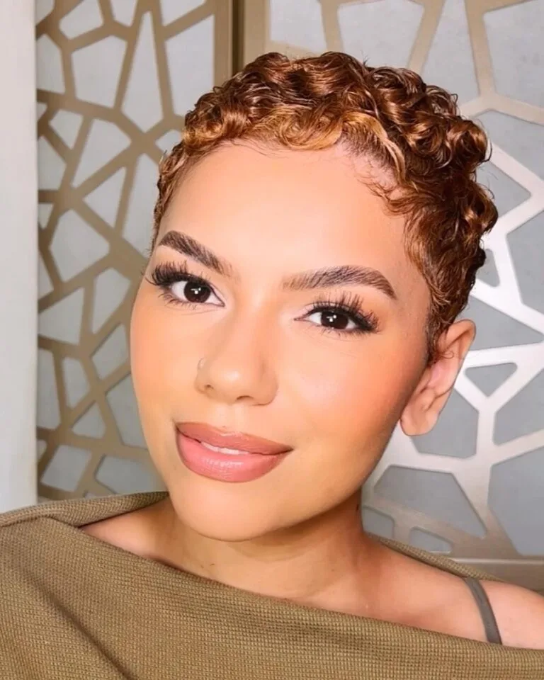 Sleek Finger-Waved Curly Pixie