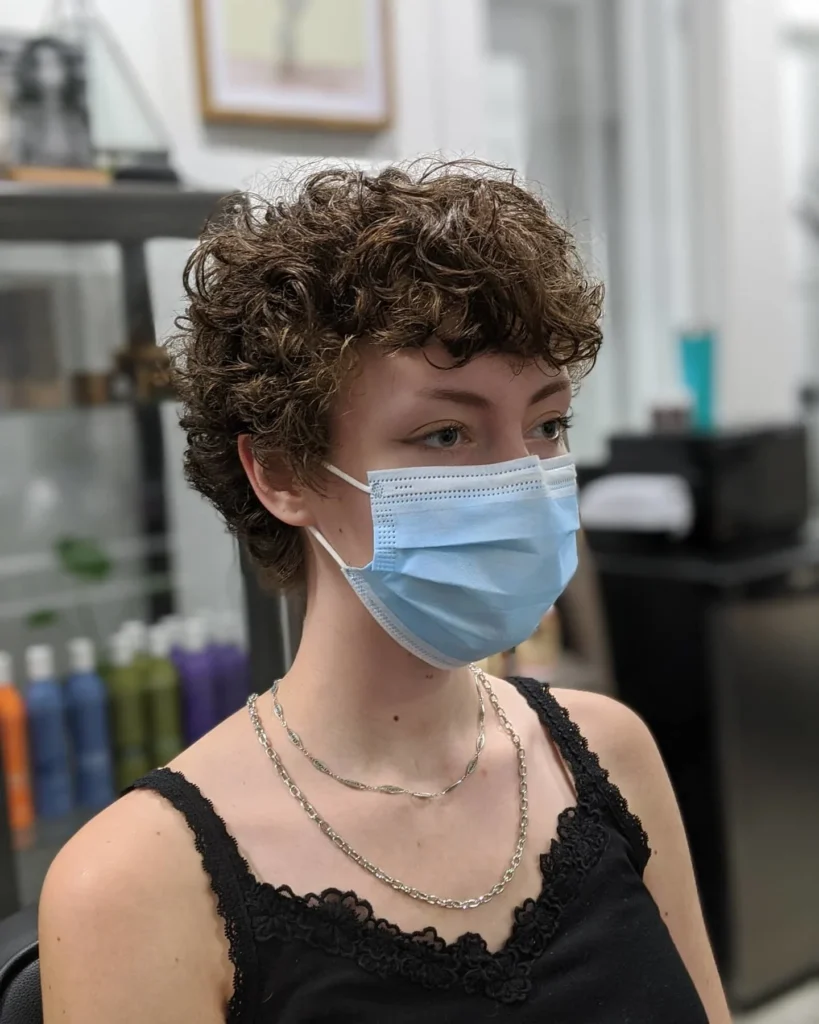 Soft Layered Curly Pixie