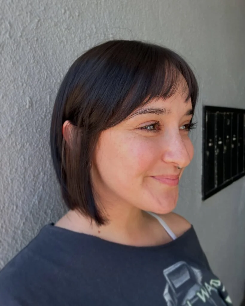 Blunt Bob with Micro Curtain Bangs