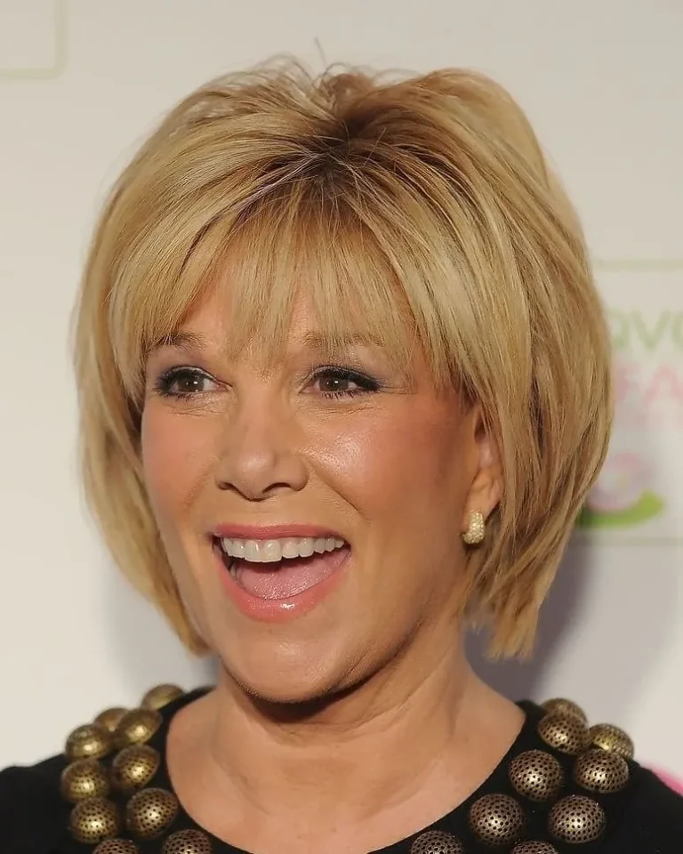Classic Blonde Bob with Full Fringe
