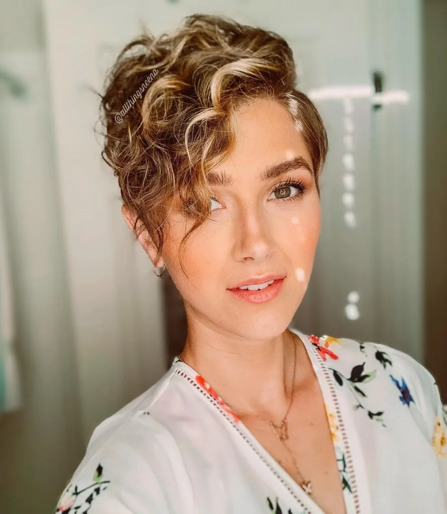 Curly Side-Swept Pixie Curly Side-Swept Pixie