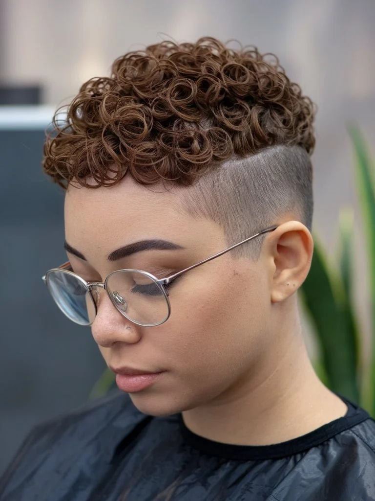 Curly Tapered Pixie