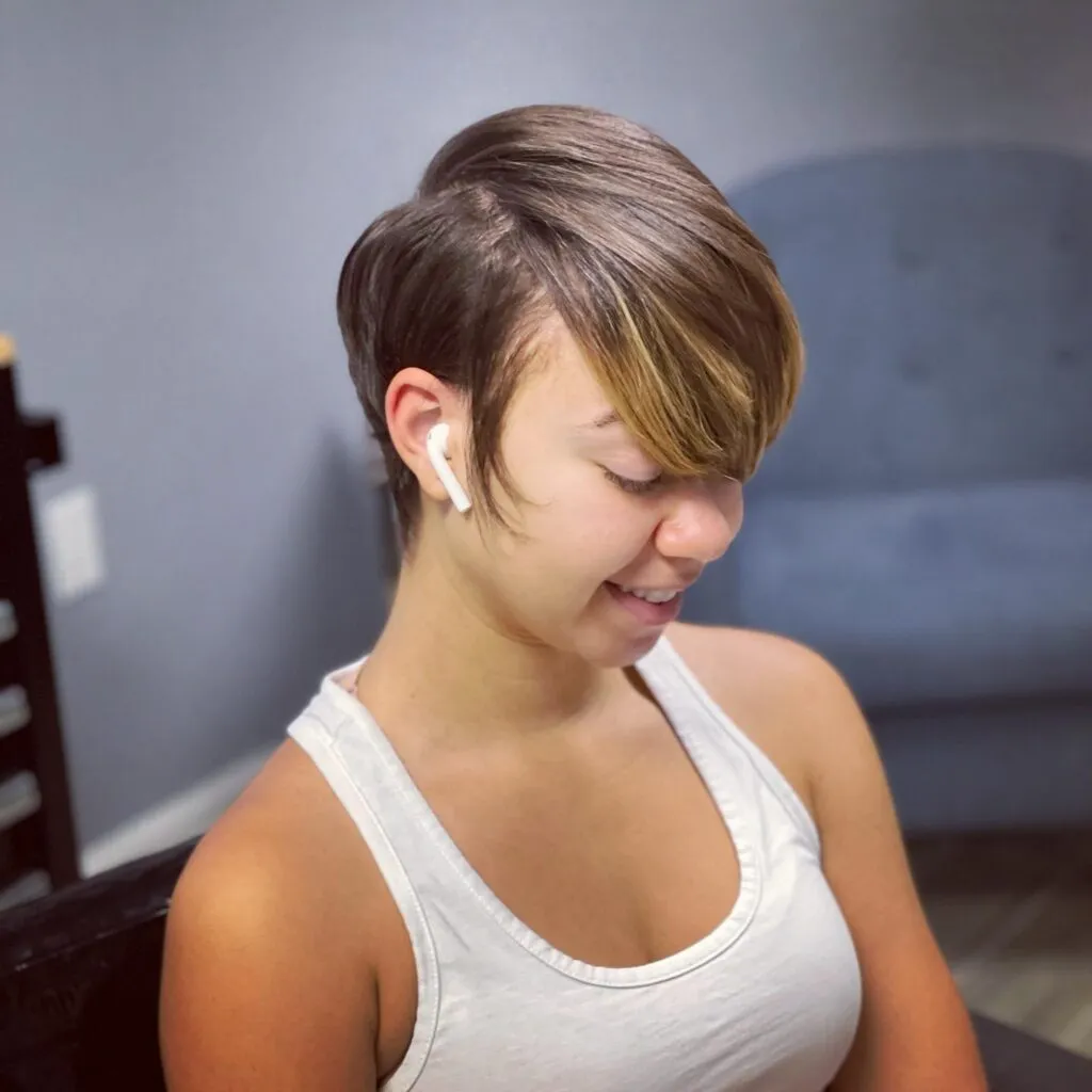 Layered Pixie with Long Side Bangs Layered Pixie with Long Side Bangs