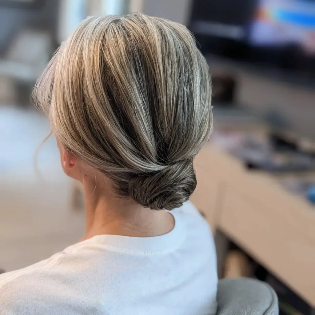 Low Twisted Bun for Thin Hair