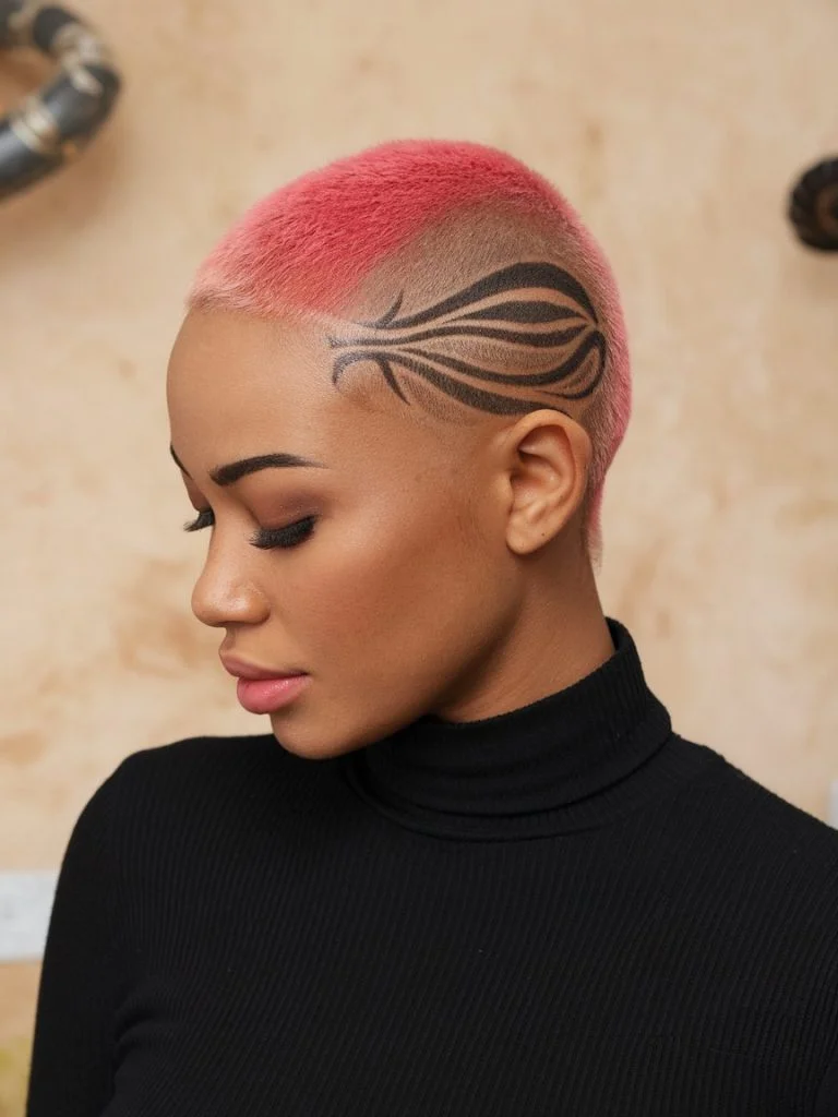 Pixie with Shaved Design