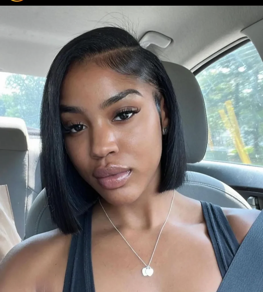 Side-Parted Sleek Bob with Laid Edges