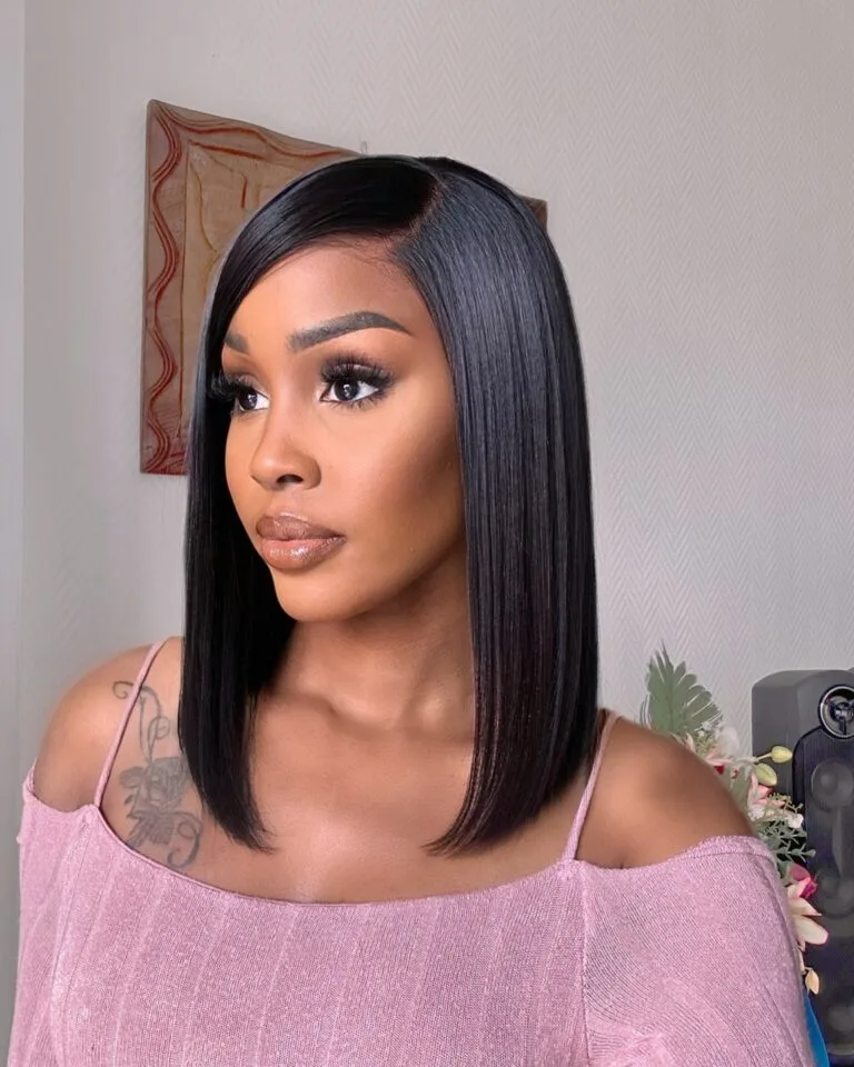 Silky Long Bob with Side Part