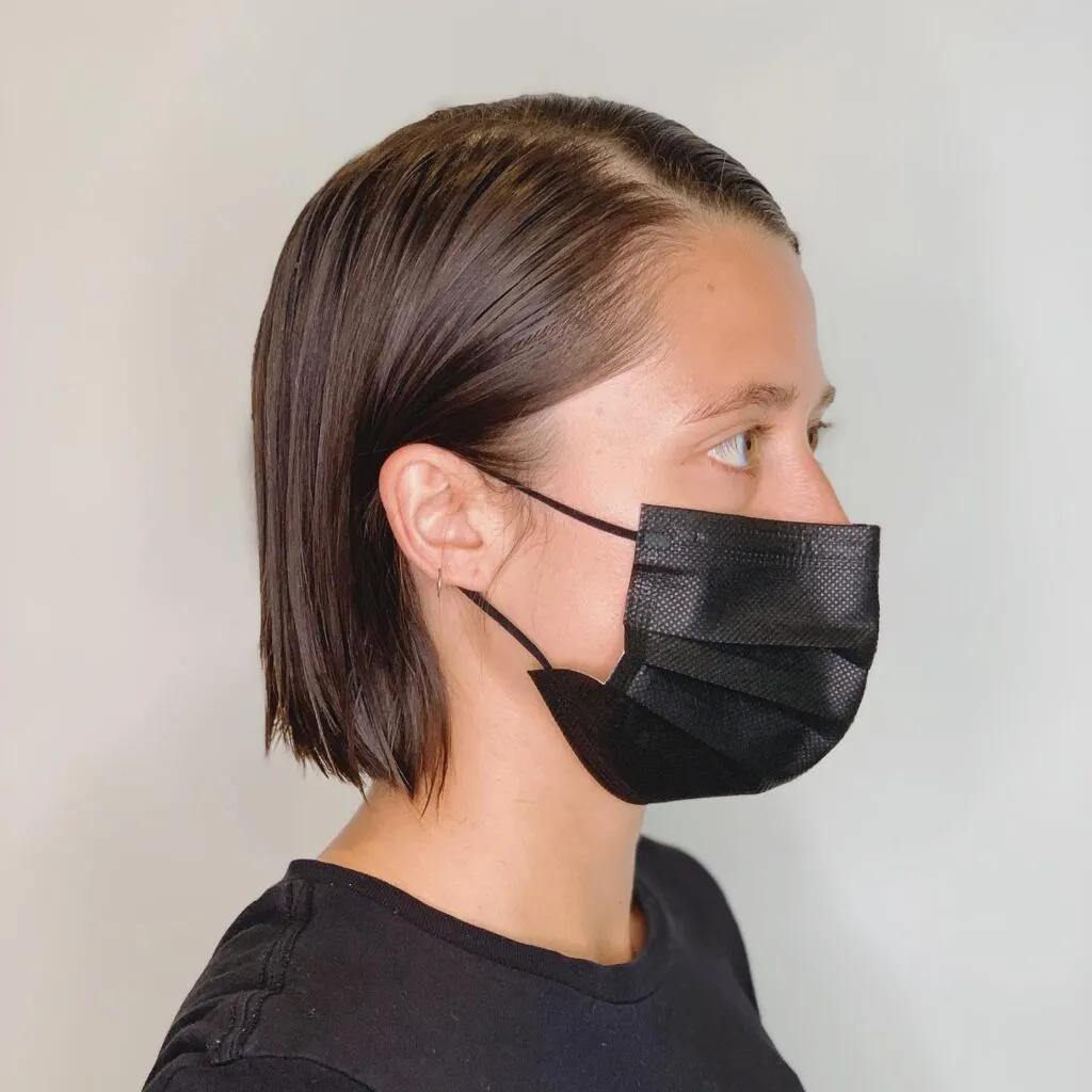 Simple Slicked-Back Bob with Clean Part