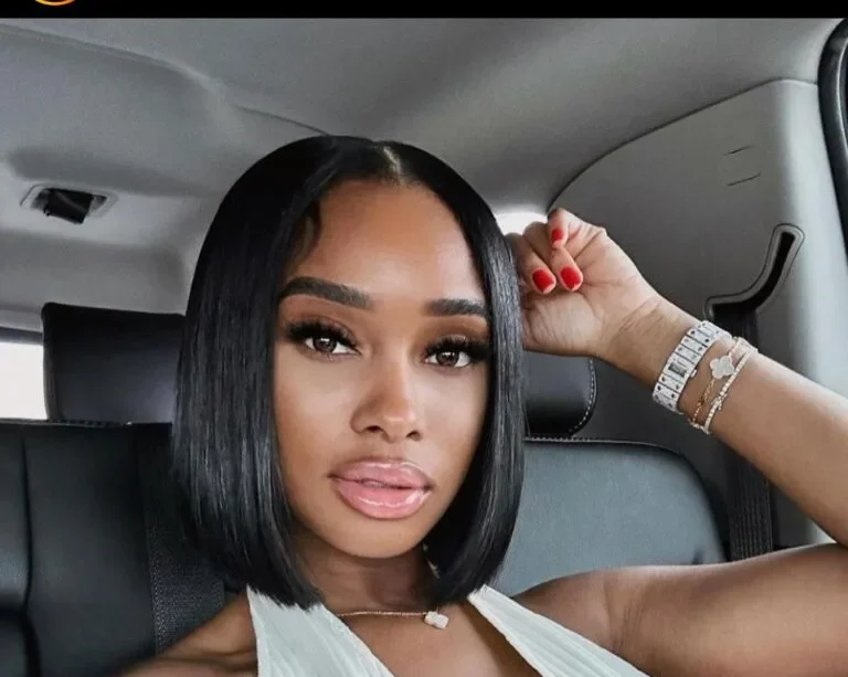Sleek Center-Parted Blunt Bob