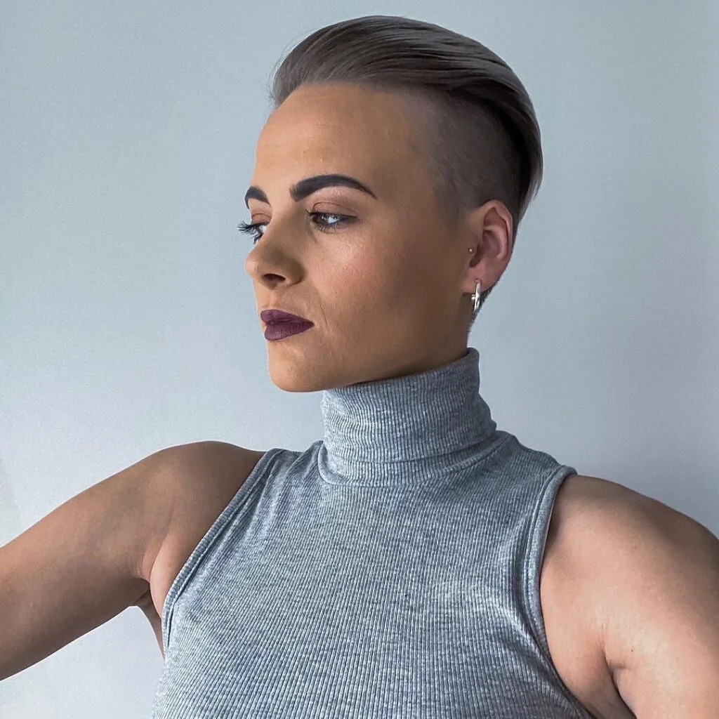 Slicked-Back Undercut with Voluminous Top