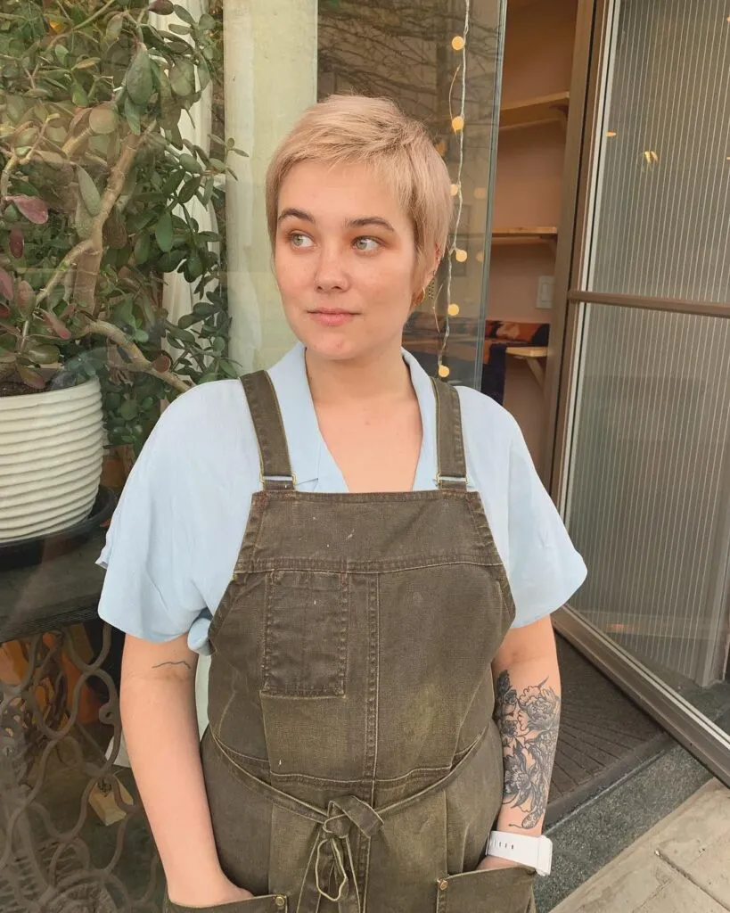 Soft Tousled Blonde Pixie Soft Tousled Blonde Pixie