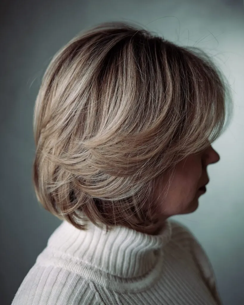 Soft Layered Bob with Curved Volume