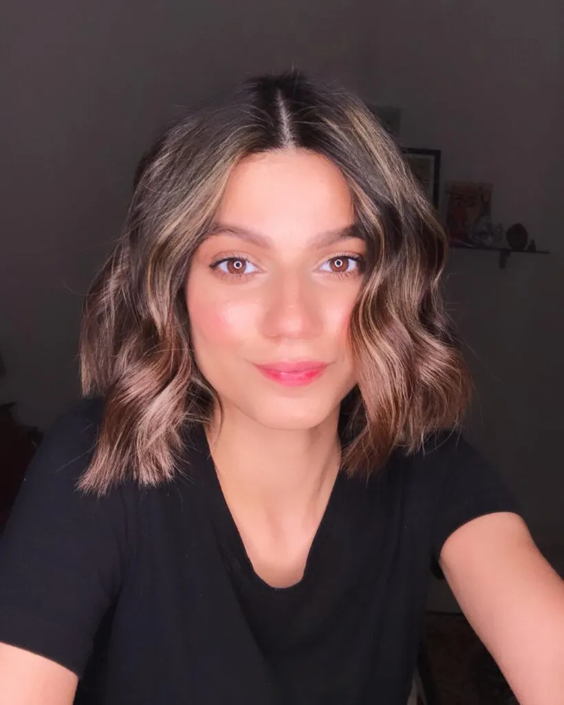 Soft Waves with Middle Part for Thin Hair