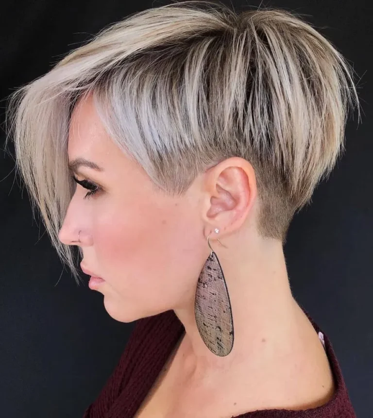 Undercut Pixie Bob with Long Side Fringe
