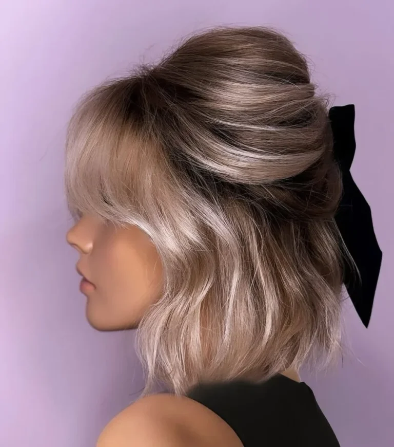 Voluminous Half-Updo with Soft Waves