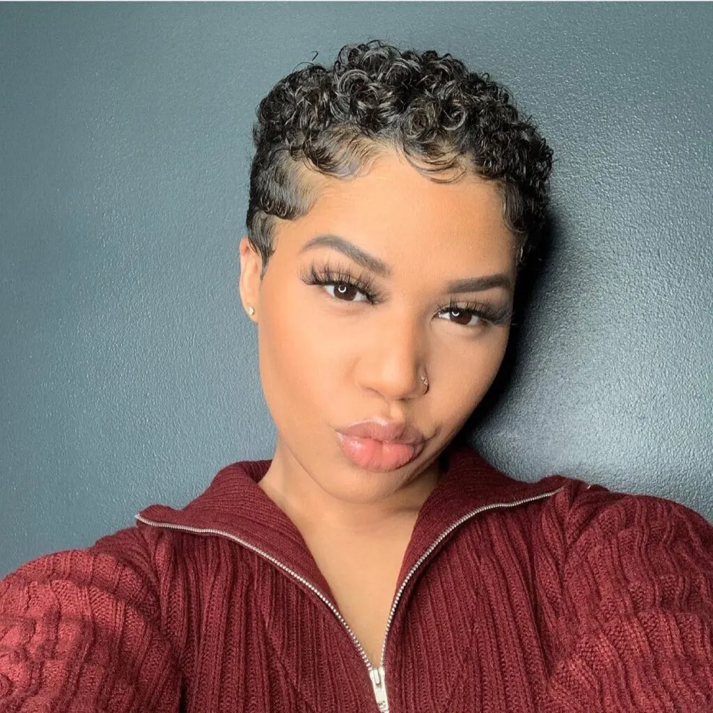 Defined Curls Tapered Cut