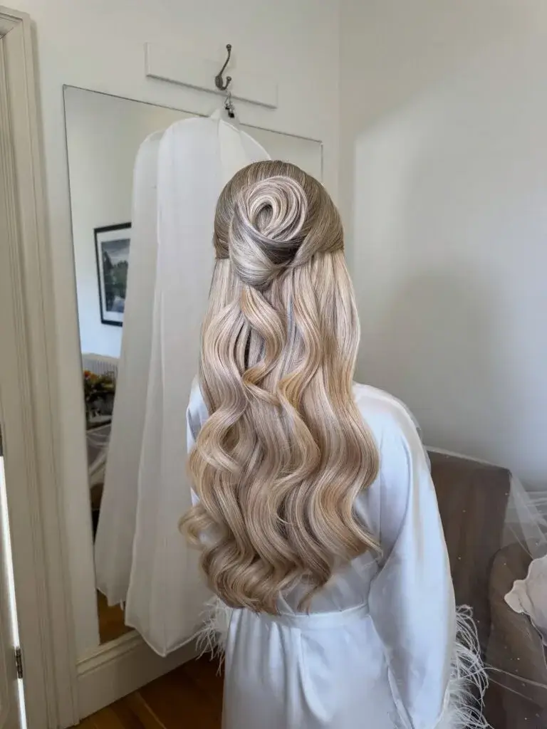 Elegant Half Up Half Down French Twist