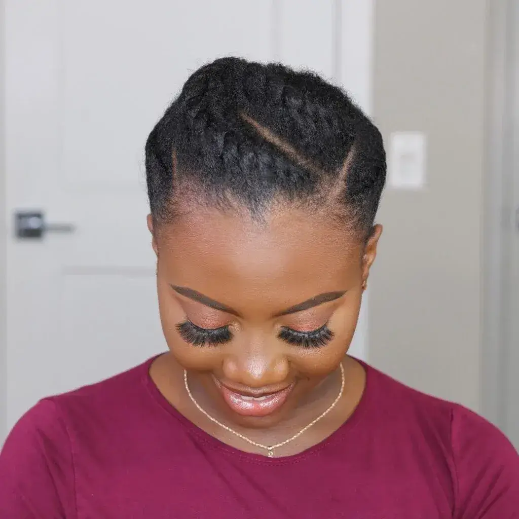 Flat Twisted Crown Updo on 4C Hair Flat Twisted Crown Updo on 4C Hair