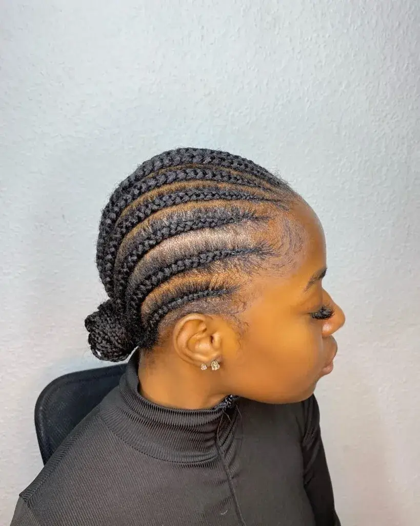 Simple Cornrows on Short 4C Hair Simple Cornrows on Short 4C Hair