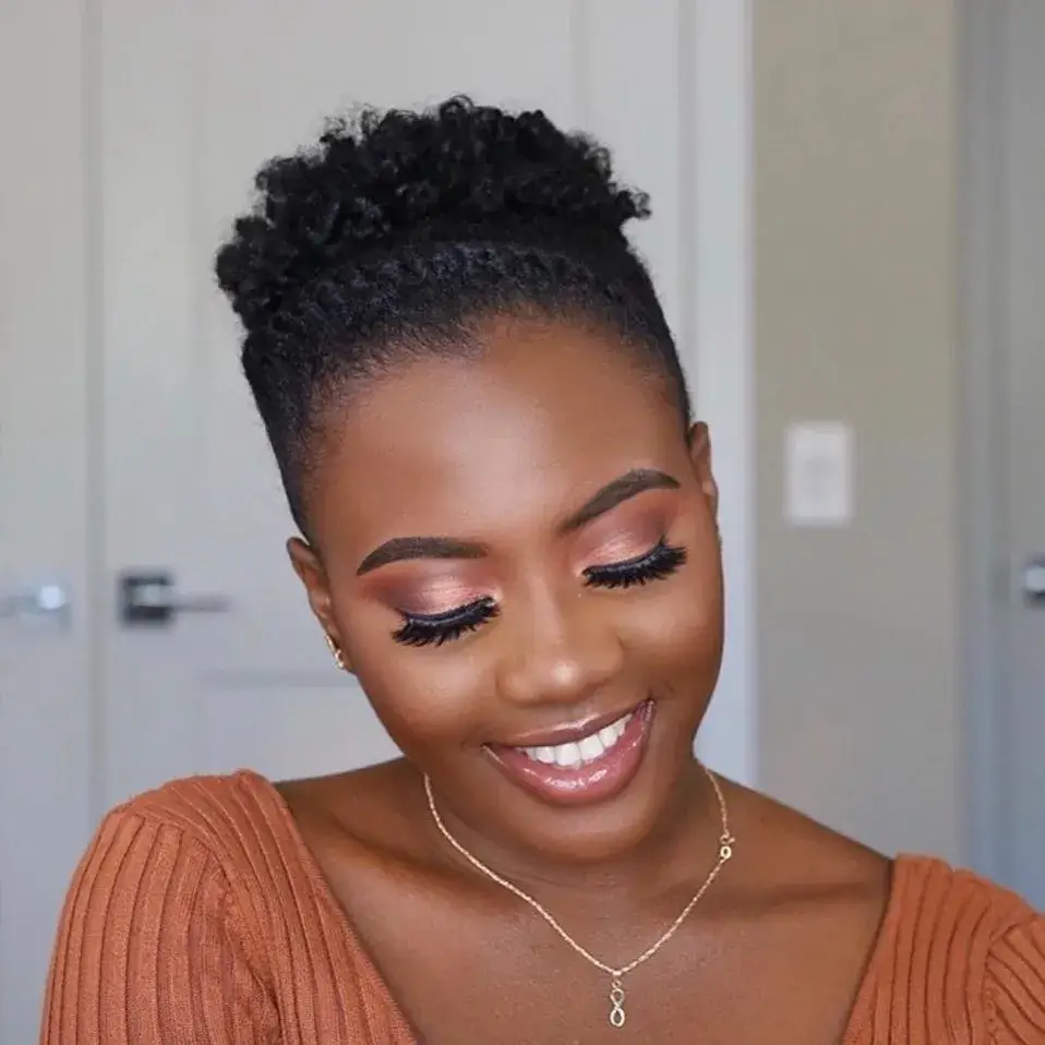 Sleek Puff Updo on 4C Hair Sleek Puff Updo on 4C Hair