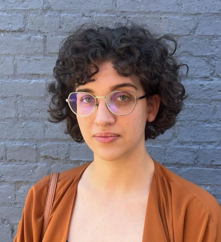 Soft Curly Bob with Natural Volume Soft Curly Bob with Natural Volume