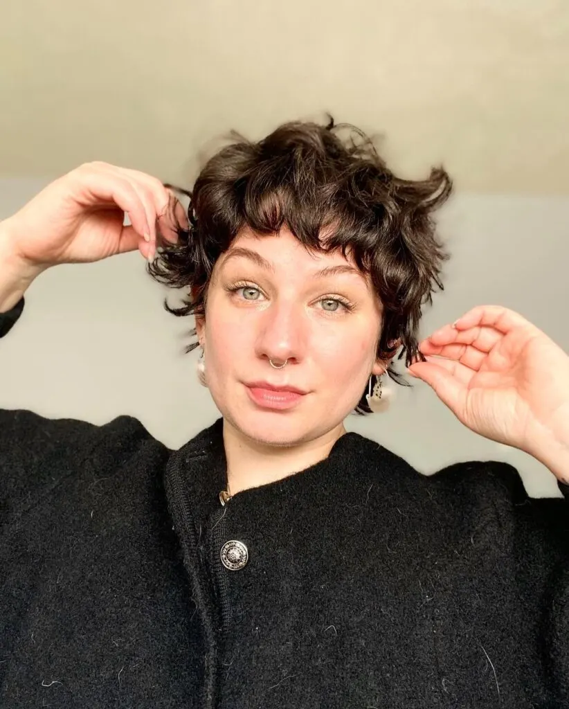 Tousled Curly Pixie with Texture Tousled Curly Pixie with Texture
