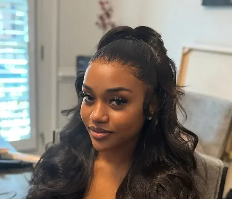 Voluminous Half Up Half Down Waves