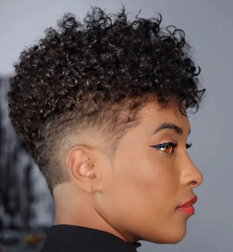 Tapered Curly Pixie