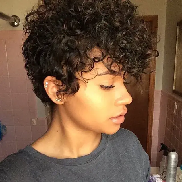 Curly Pixie Mohawk