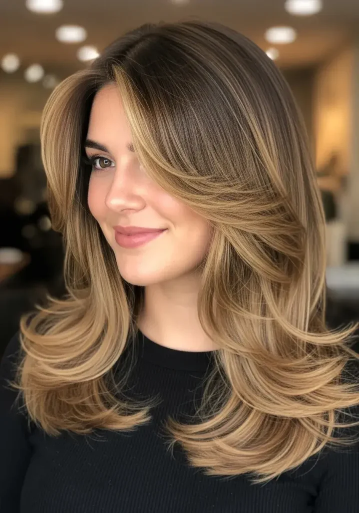 Golden Mocha Contour with Lived-In Layers Hair Color Golden Mocha Contour with Lived-In Layers Hair Color