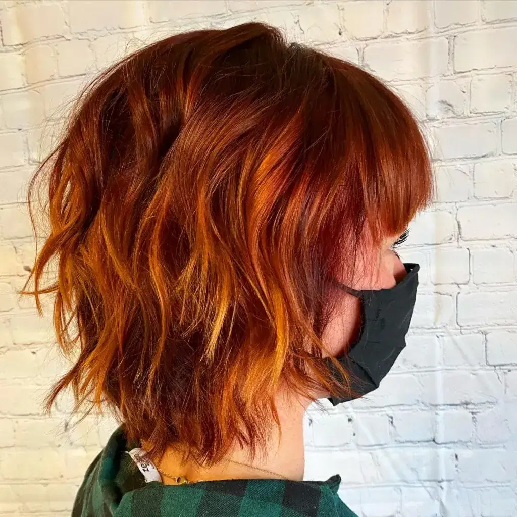 Choppy Layered Bob with Textured Waves