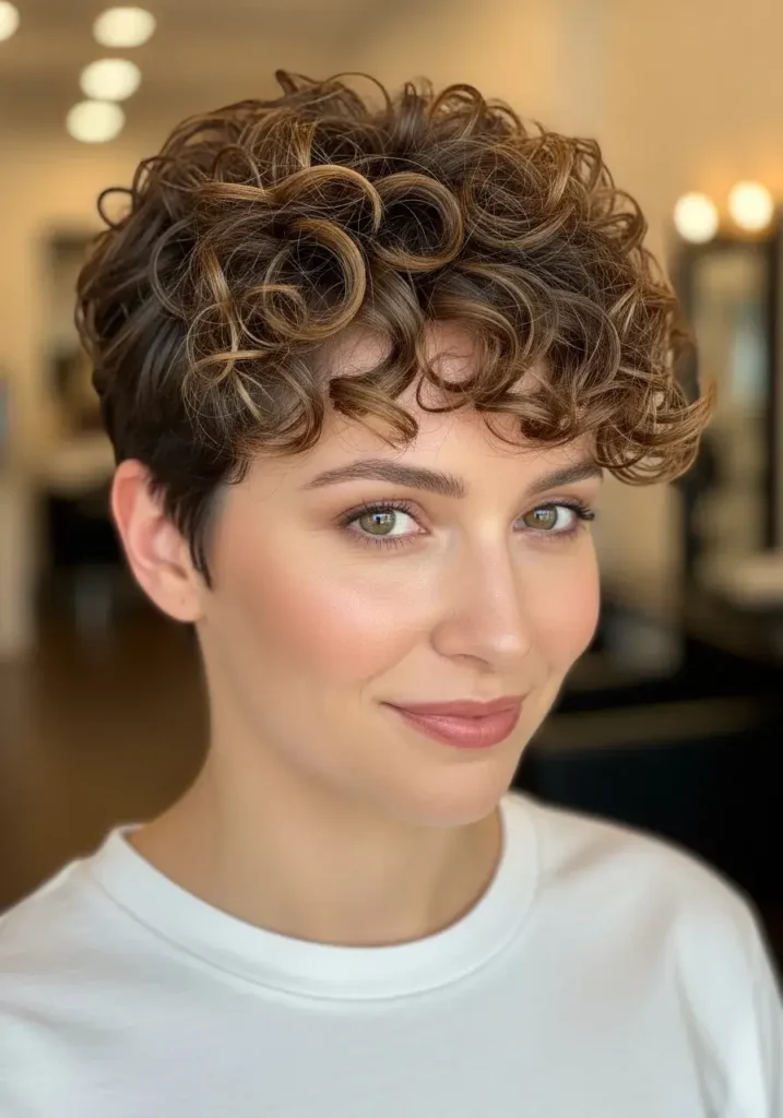 Curly Short Crop Haircut