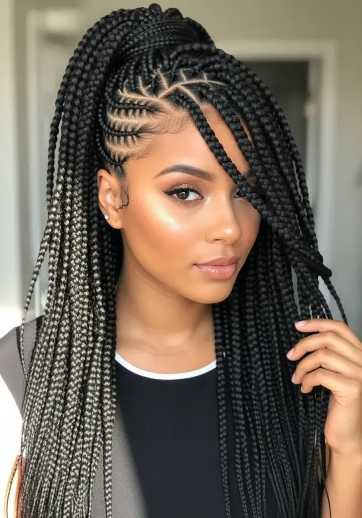 Jumbo Box Braids Hairstyle