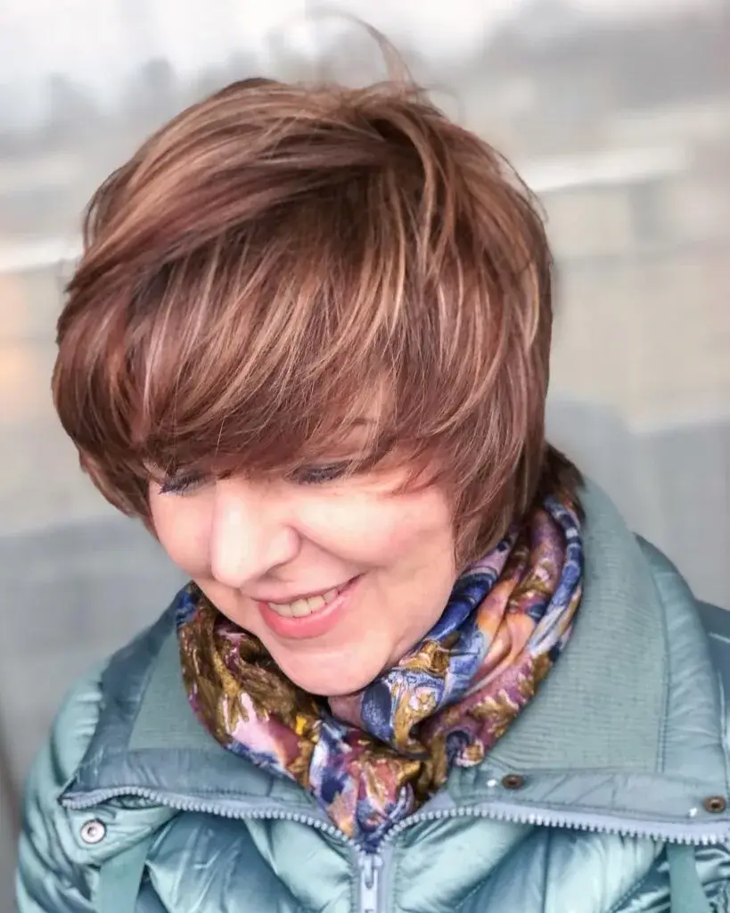 Layered Pixie Bob with Full Bangs