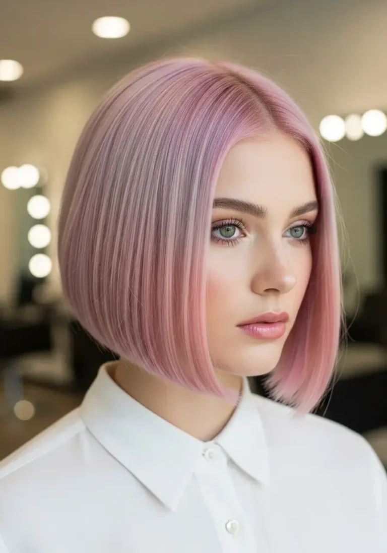Pastel Bob Clown Hairstyle