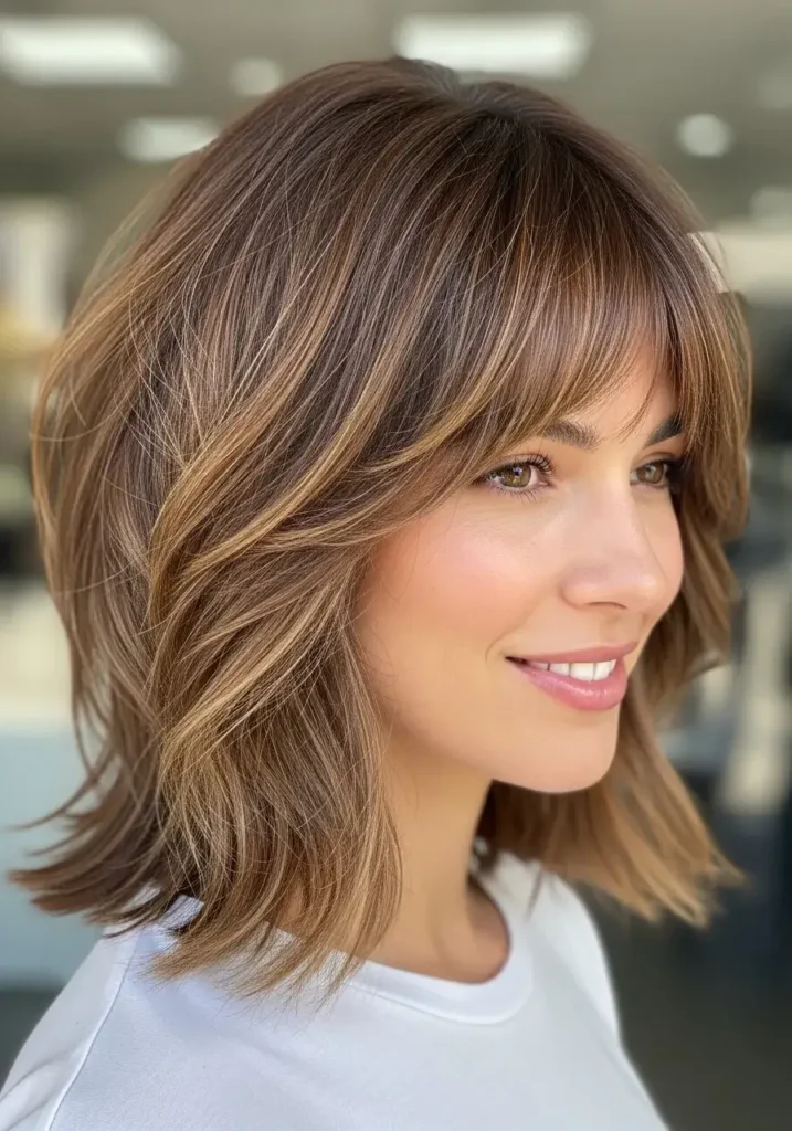 Shaggy Bob with Bangs Haircut