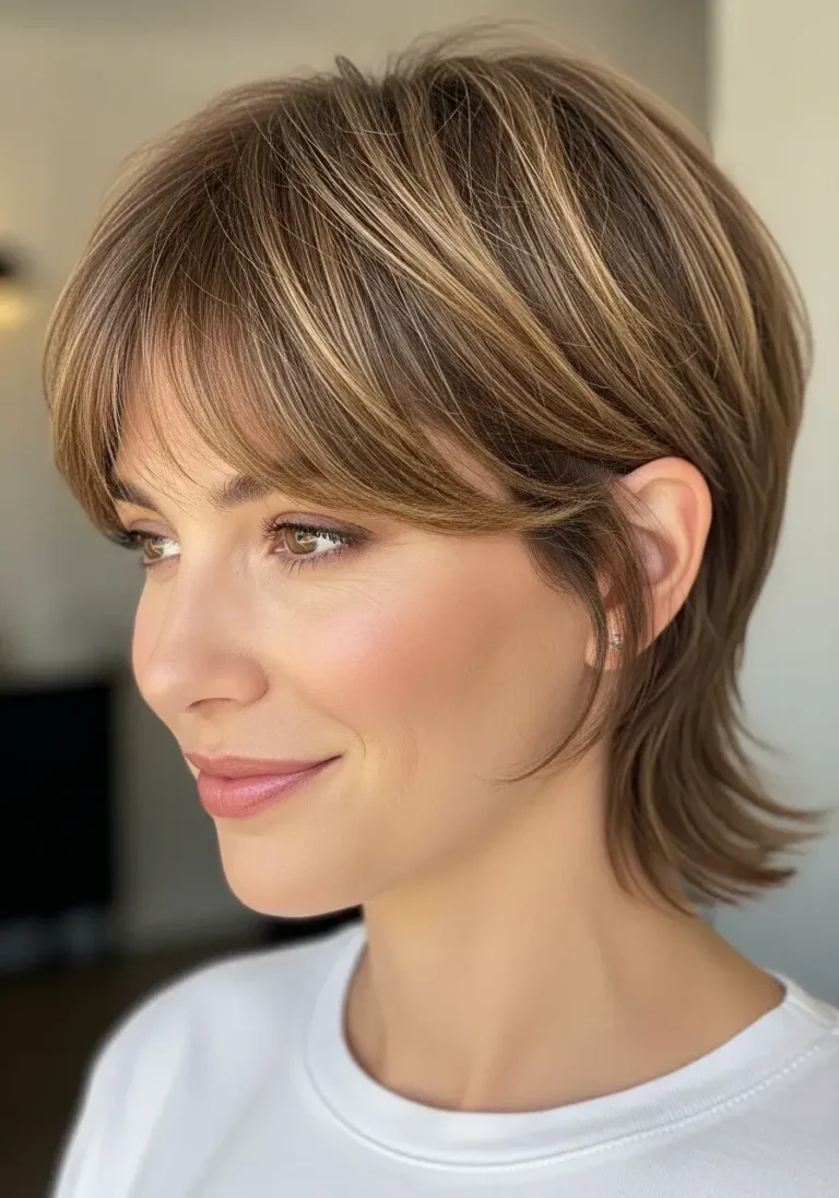 Short Pixie Mullet with Soft Bangs Haircut