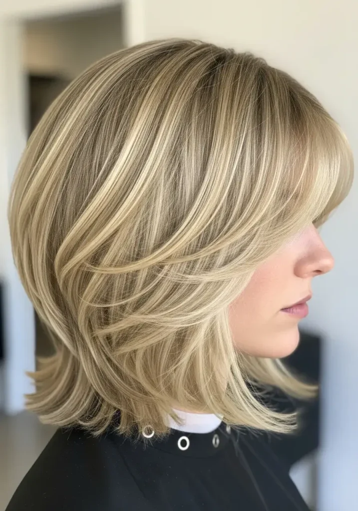 Soft Blonde Stacked Bob with Subtle Volume Haircuts