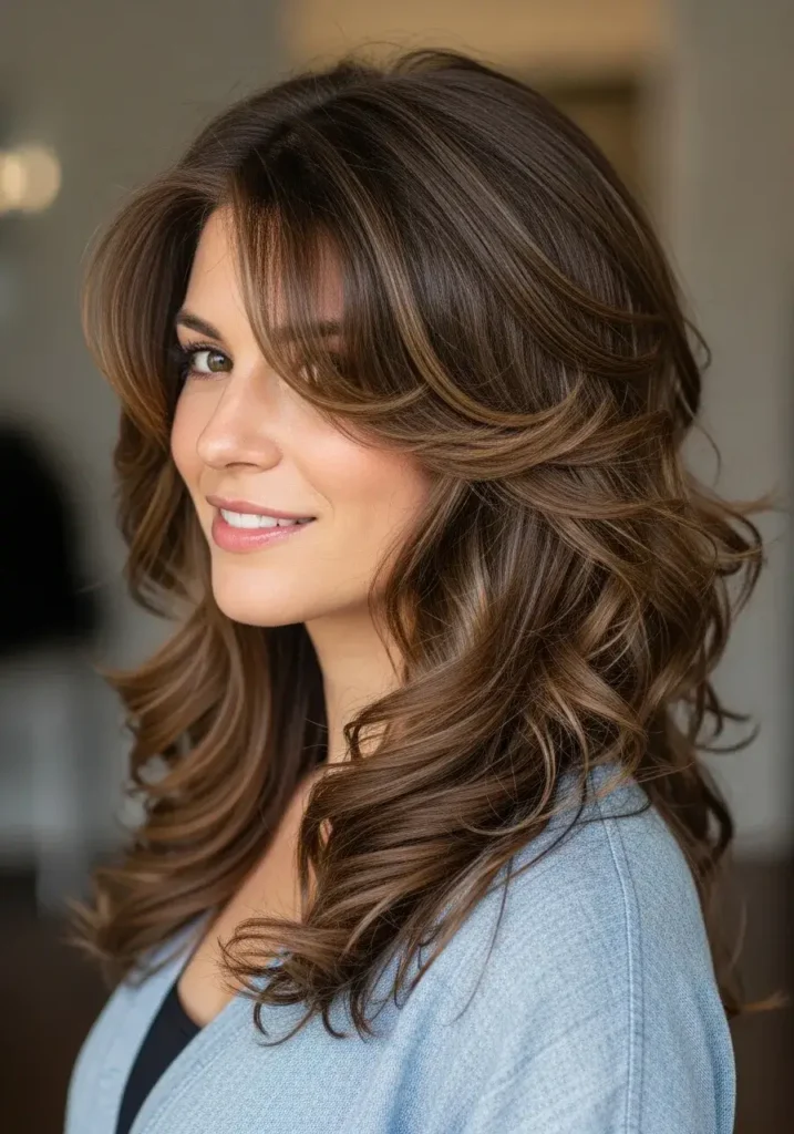 Classic Long Layers for Curly Haircuts