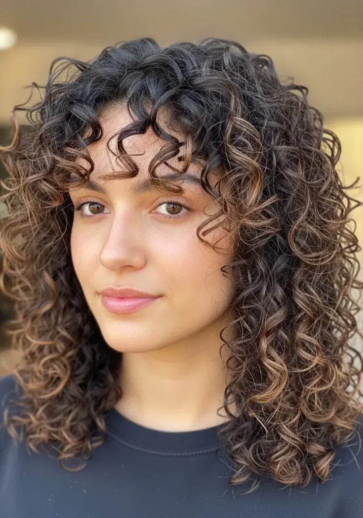 Face-Framing Layered Curly Haircuts