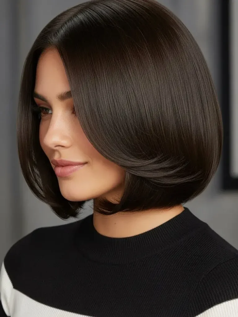 Curved Bob with Layered Ends