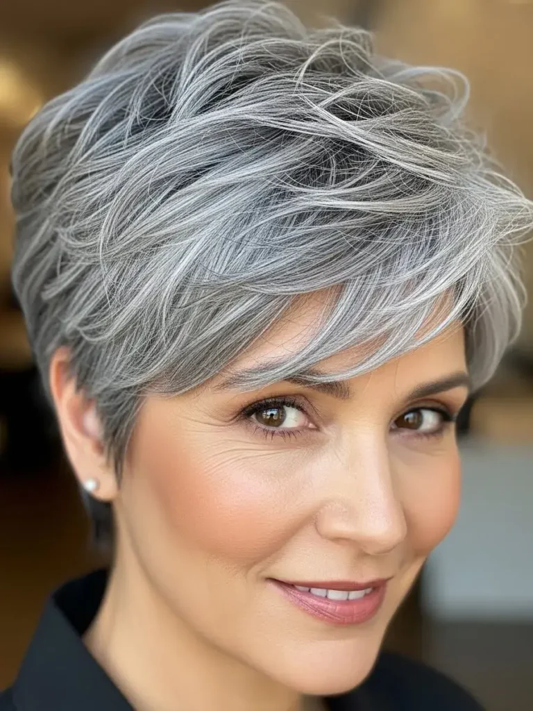 Salt-and-Pepper Textured Pixie