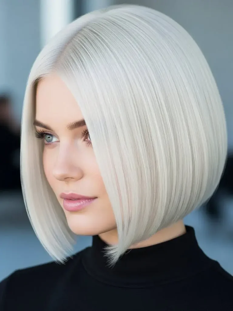 Icy White Classic Bob