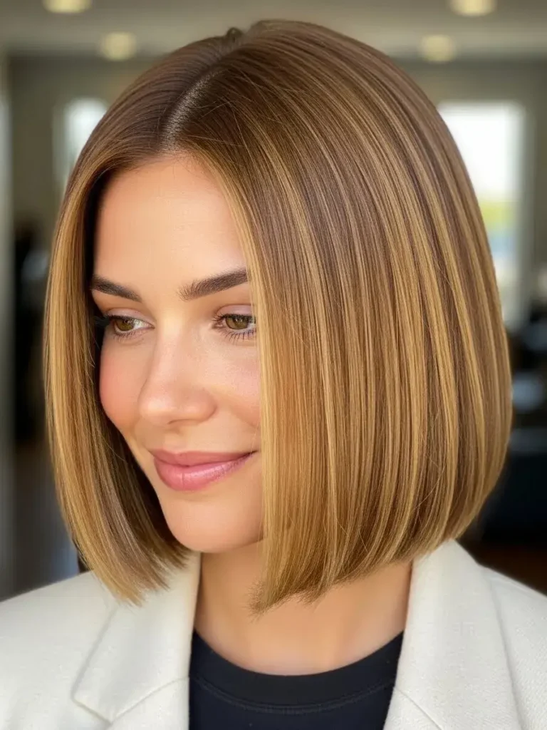 Rounded Bob in Golden Honey