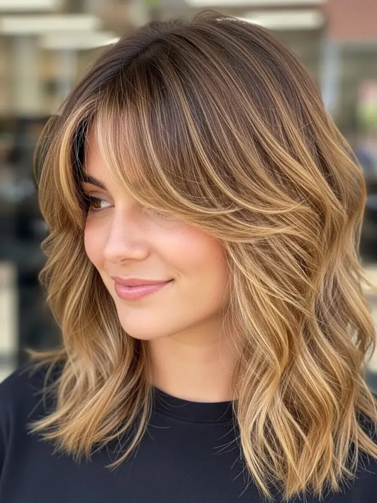 Mid-Length Cut with Side Bangs