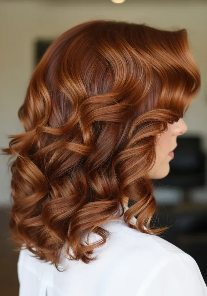Cinnamon-Infused Curls with Vintage Texture Hair Color Cinnamon-Infused Curls with Vintage Texture Hair Color